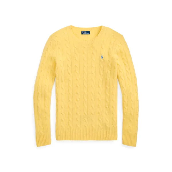 JULIANNA-LONG SLEEVE-PULLOVER, YELLOW, XS