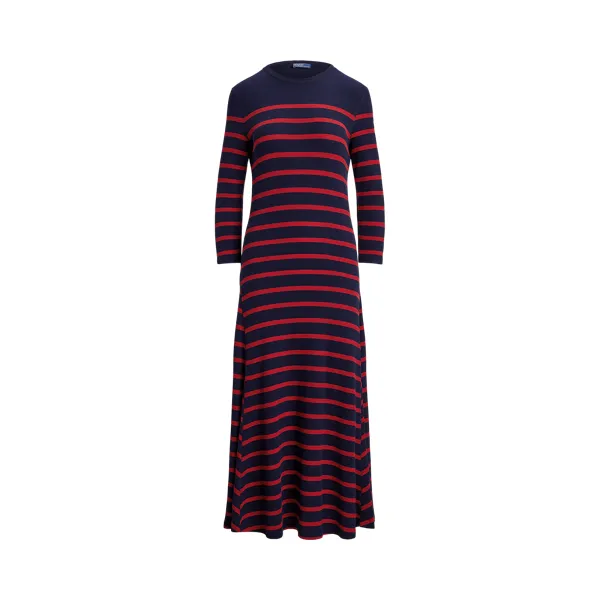 MRNR STR RWE-LONG SLEEVE-DAY DRESS, BLUE, L