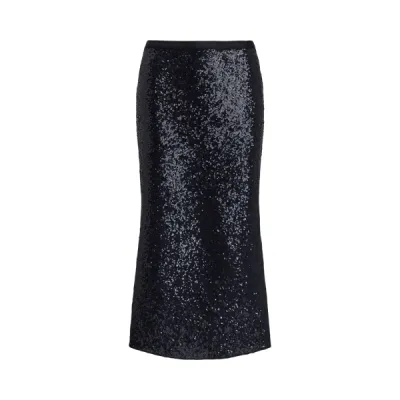 SQN SKIRT-MID-A LINE, BLUE, L