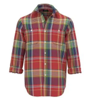 CLFERS-LONG SLEEVE-SPORT SHIRT, RED, L