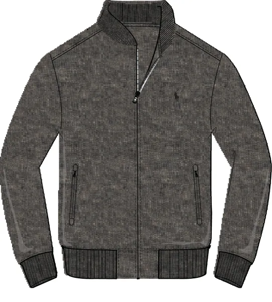 BOMBERJKTM8-LONG SLEEVE-FULL ZIP, GREY, L