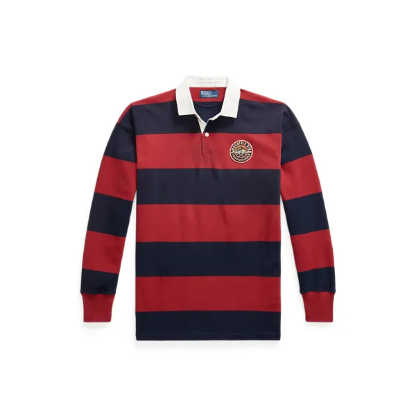 LSRUGBYM1-LONG SLEEVE-RUGBY, RED, L
