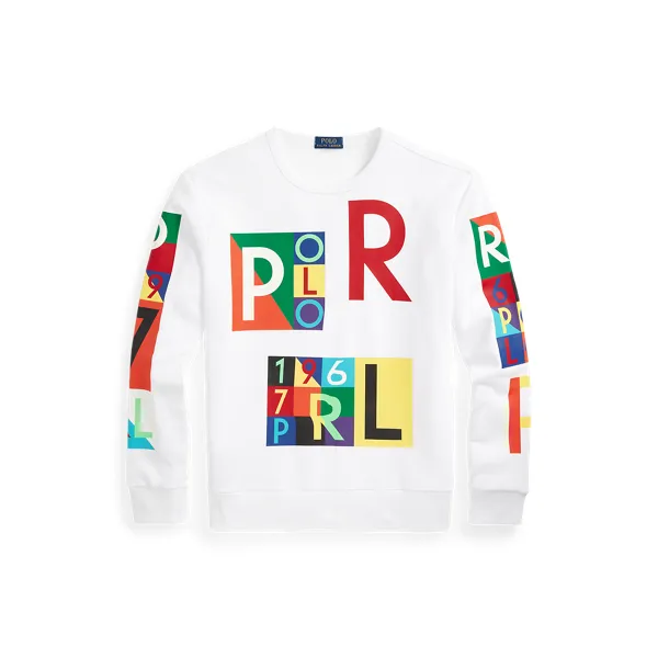 GRAPHIC FLEECE-LSL-SWS, WHITE, L