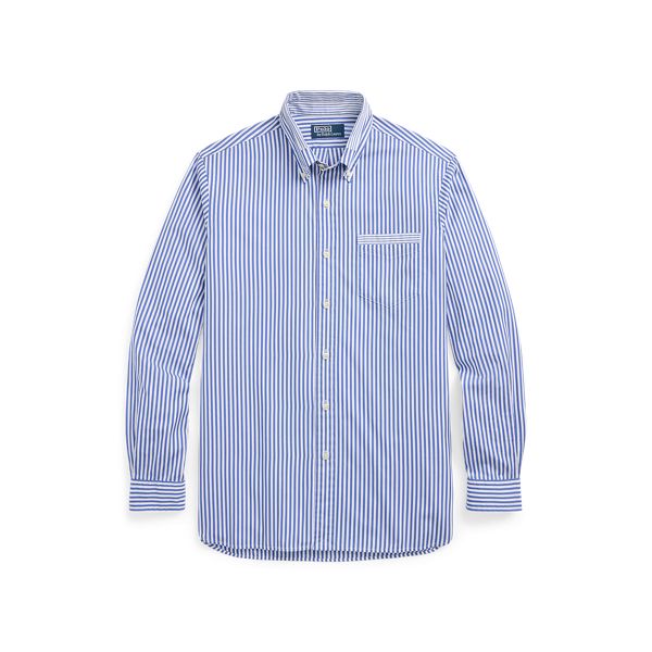 CLANDPKS-LONG SLEEVE-SPORT SHIRT, BLUE, L