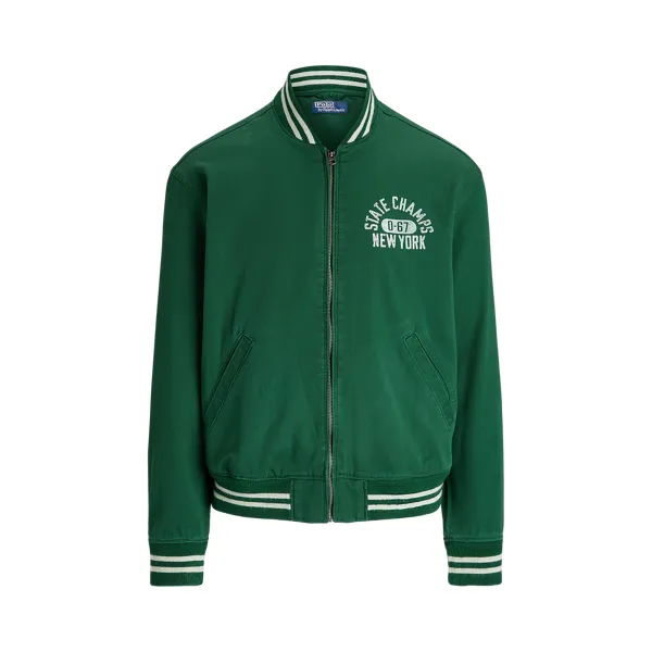 VARSITY JKT-UNLINED-BOMBER, GREEN, M