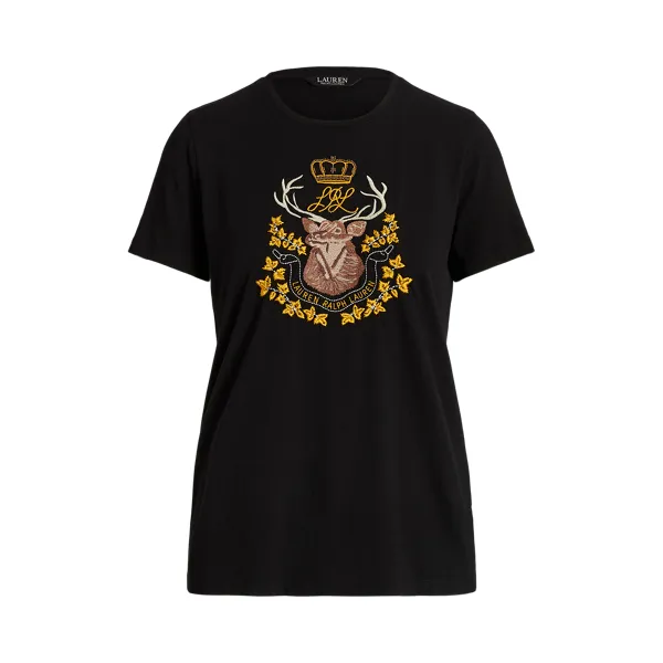 UPTOWN COTTON MODAL-SSL-TSH, BLACK, S