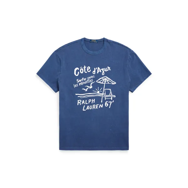 20/1 CARDED JERSEY-SSL-TSH, BLUE, L