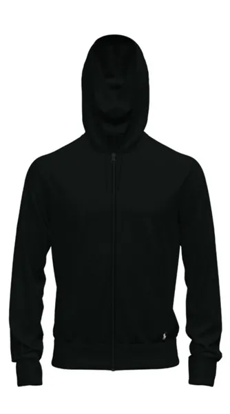 L/S HOODIE-SLEEP-TOP, BLACK, S