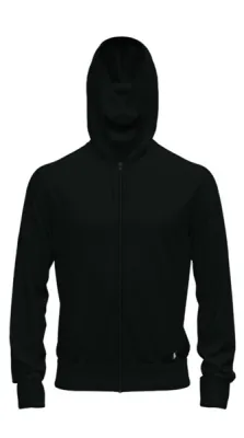 L/S HOODIE-SLEEP-TOP, BLACK, S