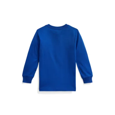 JERSEY-LS SLD CLSC-TP-TSH, BLUE, 3/3T