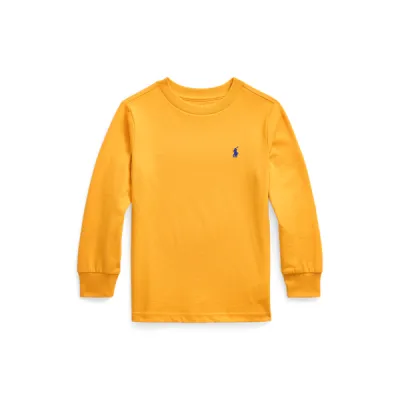 LS CN-KNIT SHIRTS-T-SHIRT, YELLOW, 4