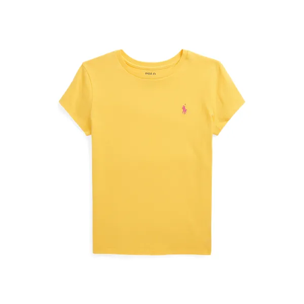 SS CN TEE-TOPS-KNIT, YELLOW, S