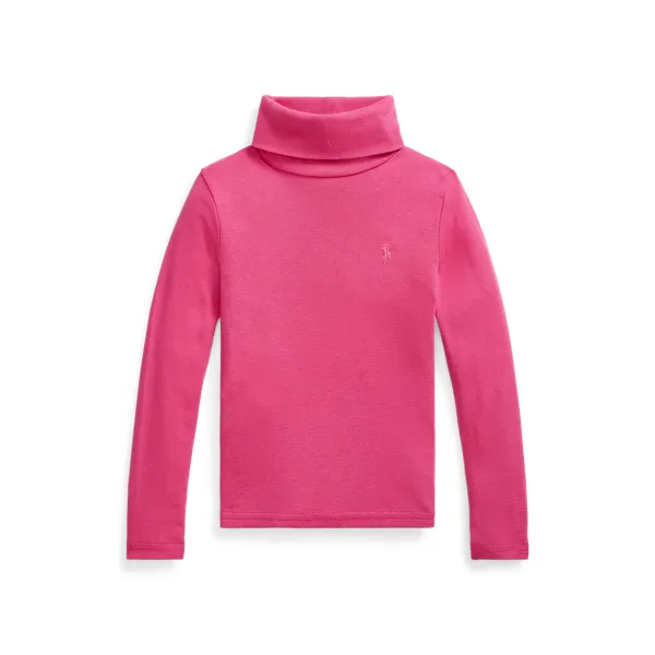 SLD TRTLENCK-KNIT SHIRTS-PULLOVER, PINK, 2