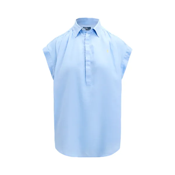 SS LRA ST-SHORT SLEEVE-BUTTON FRONT SHIRT, BLUE, L