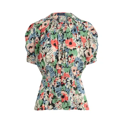 PRNTD VINTAGE RAYON-SSL-BLS, PURPLE, 4