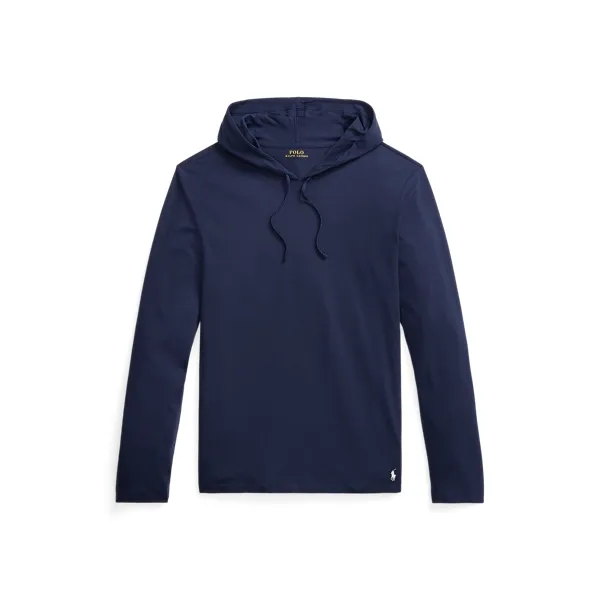 L/S HOODIE-SLEEP-TOP, BLUE, XL