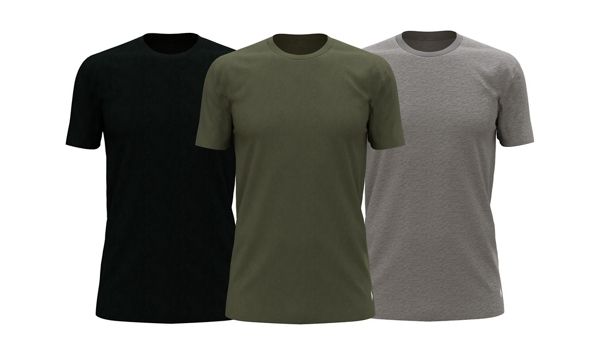 S/S CREW-3 PACK-CREW UNDERSHIRT, MULTICOLOR, L