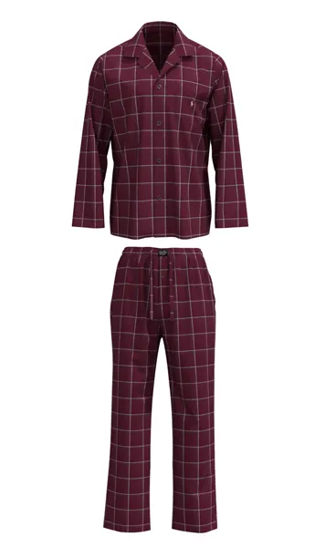 L/S PJ SET-SLEEP-SET, RED, XXL