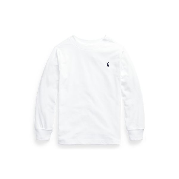 JERSEY-LS SLD CLSC-TP-TSH, WHITE, 3/3T