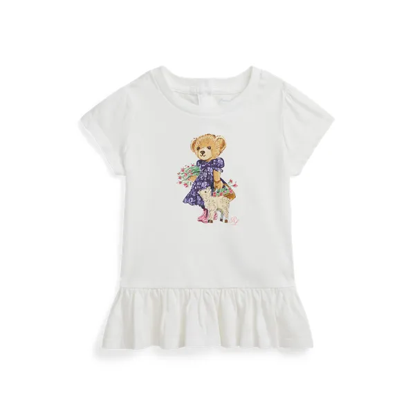 SS BEAR TEE-KNIT SHIRTS-T-SHIRT, WHITE, 18M