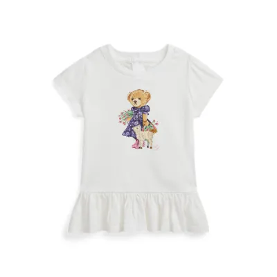 SS BEAR TEE-KNIT SHIRTS-T-SHIRT, WHITE, 18M