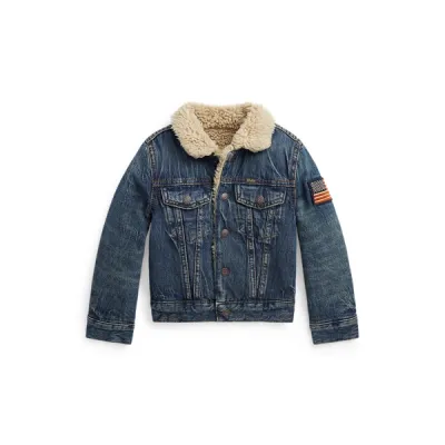 DENIM SHERPA-OUTERWEAR-TRUCKER JACKET, BLUE, 6