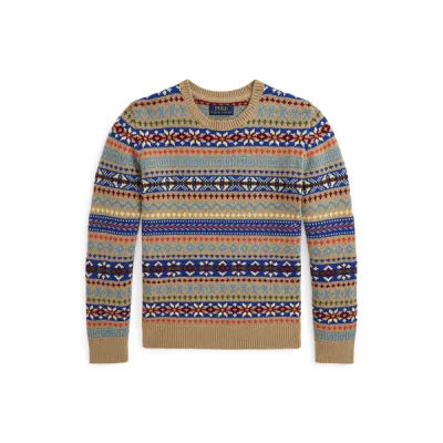 LS CN FAIRLE-SWEATER-PULLOVER, BEIGE/NATURALS, XL