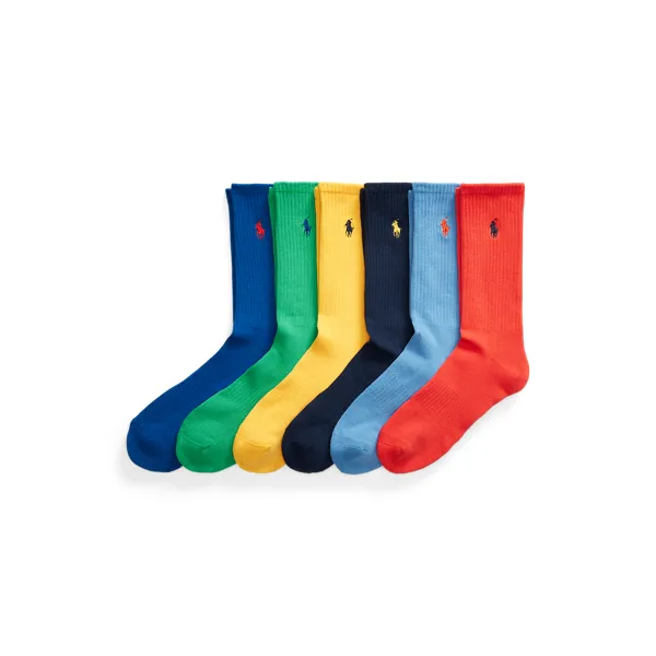 SOLIDS-CREW SOCK-3 PACK, MULTICOLOR, OSZ
