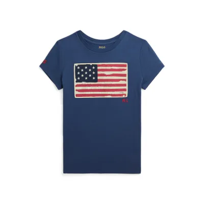 SS FLAG TEE-KNIT SHIRTS-T-SHIRT, BLUE, S