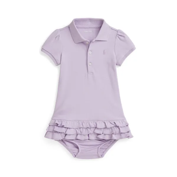 SOLID RUFFLE-DRESSES-KNIT, PURPLE, 3M