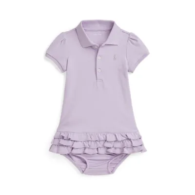 SOLID RUFFLE-DRESSES-KNIT, PURPLE, 3M