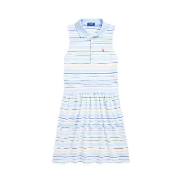 OXFORD MESH-SL POLO DRES-DR-DAD, BLUE, S