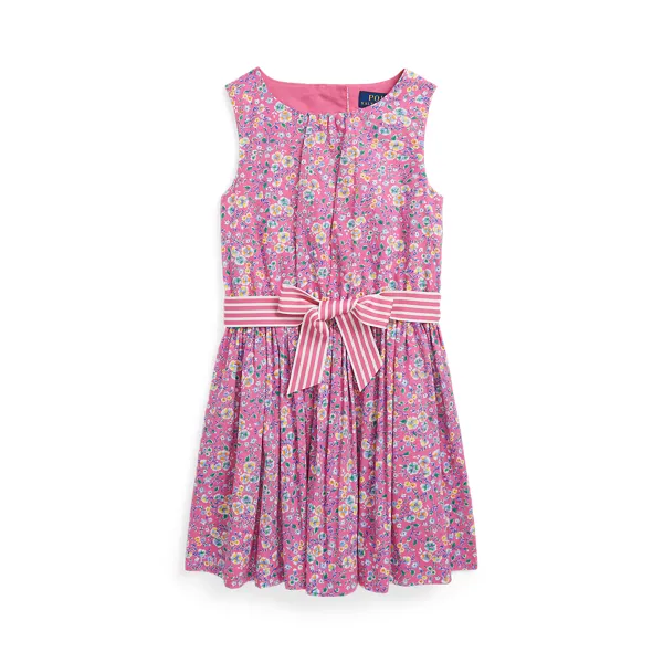 50S POPLIN-FLRLFITFLARE-DR-DAD, PINK, 6