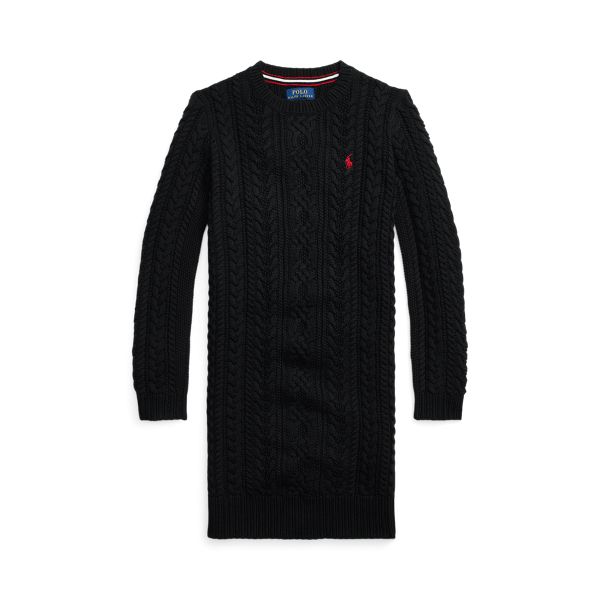 20/2 COTTON-LS ARAN DRES-DR-DAD, BLACK, M