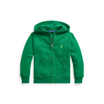 SEASONAL FLEECE-LS FULL ZIP-TP-KNT, GREEN, 6