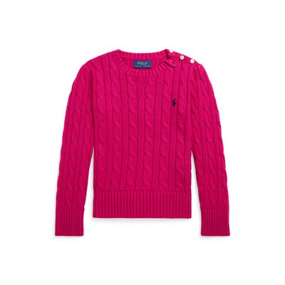 CABLE CN-SWEATER-PULLOVER, PINK, 2