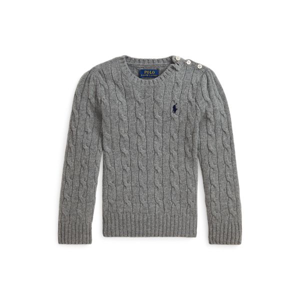 CABLE CN-SWEATER-PULLOVER, GREY, 2