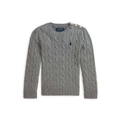 CABLE CN-SWEATER-PULLOVER, GREY, 2