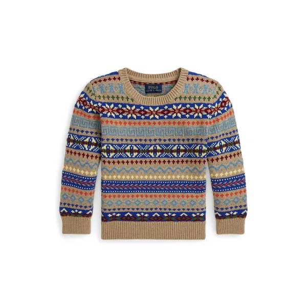 LS CN FAIRLE-SWEATER-PULLOVER, BEIGE/NATURALS, 6