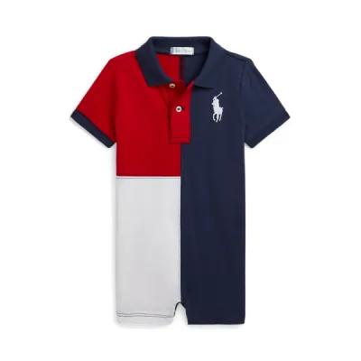 SS KC SHRTL-ONE PIECE-SHORTALL, RED, 3M