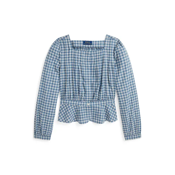 CHECKBBBLSHR-SHIRTS-BLOUSE, BLUE, 10