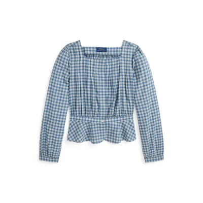 CHECKBBBLSHR-SHIRTS-BLOUSE, BLUE, 10