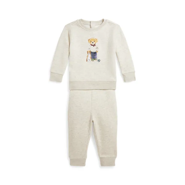 LS BEAR SET-SETS-PANT SET, GREY, 24M