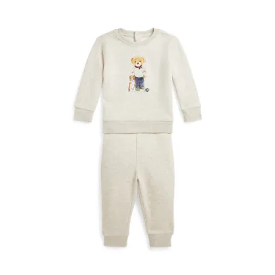 LS BEAR SET-SETS-PANT SET, GREY, 24M