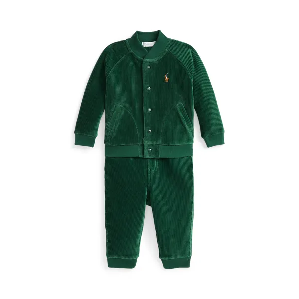 BASEBALL HU-SETS-PANT SET, GREEN, 3M