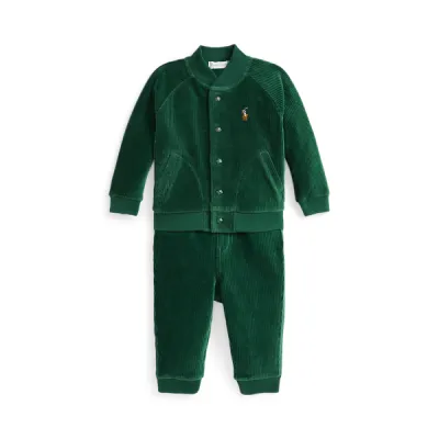 BASEBALL HU-SETS-PANT SET, GREEN, 3M