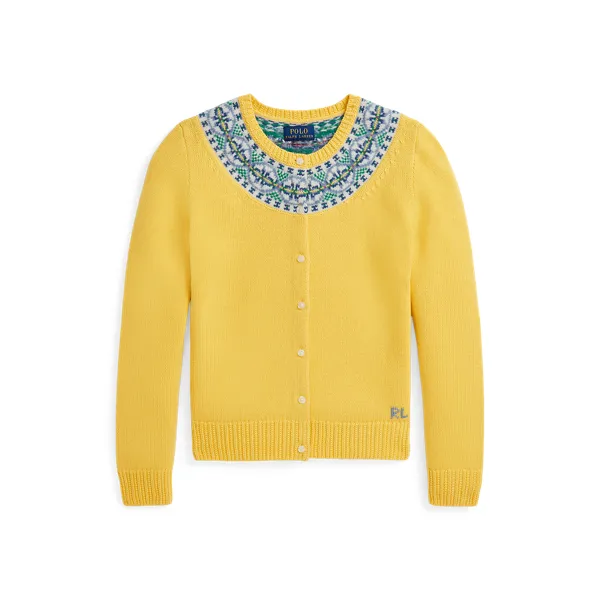 FAIRSLYOKECD-SWEATER-CARDIGAN, YELLOW, XL