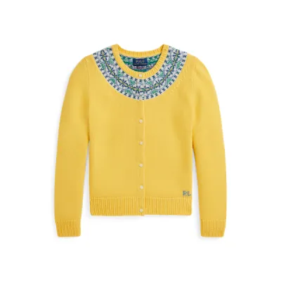 FAIRSLYOKECD-SWEATER-CARDIGAN, YELLOW, XL