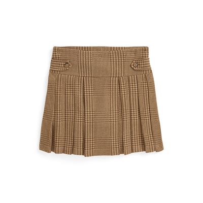 PLEAT SCOOTR-SKIRT-A LINE, BROWN, M