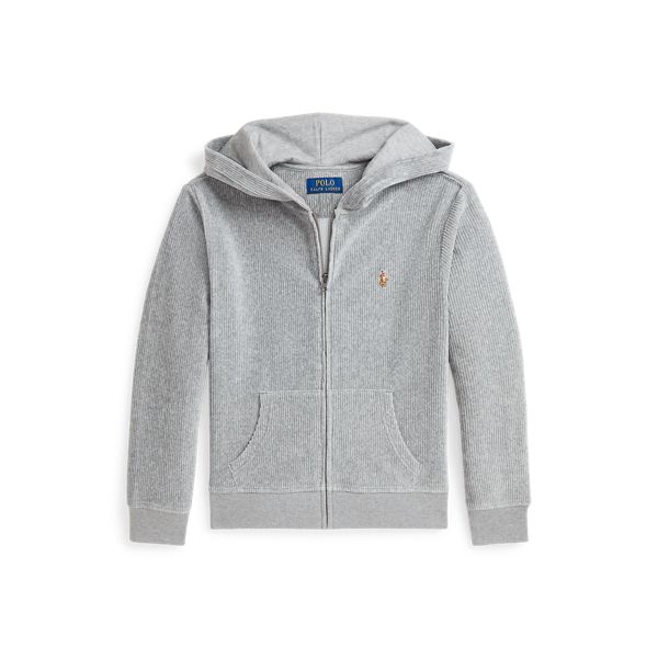 LS FZ HOOD-KNIT SHIRTS-SWEATSHIRT, GREY, S